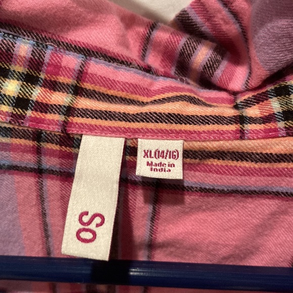 NWT- SO Brand Button Down Flannel Shirt - Picture 4 of 7